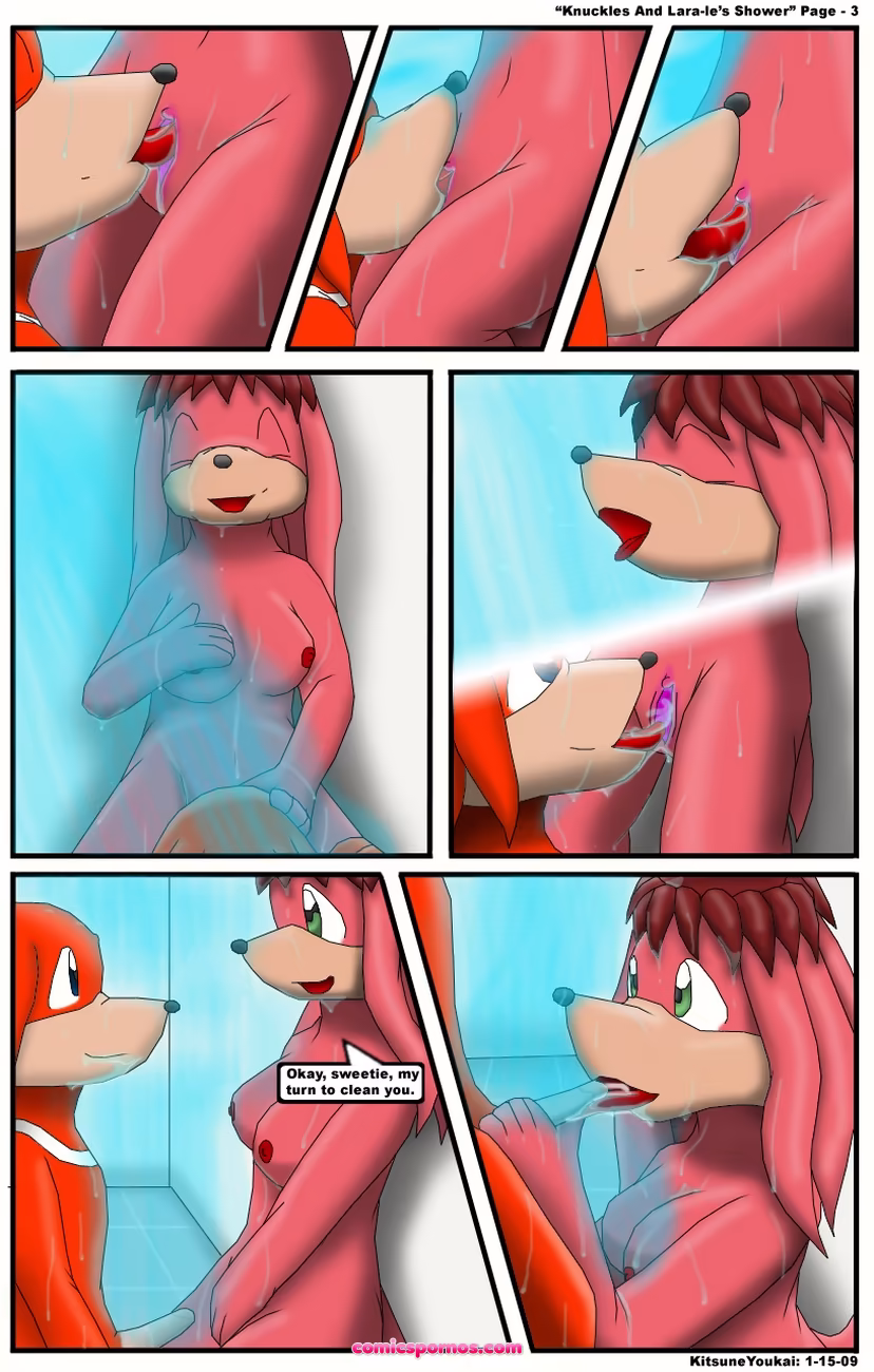Knuckles And Lara-Le's Shower - page 4