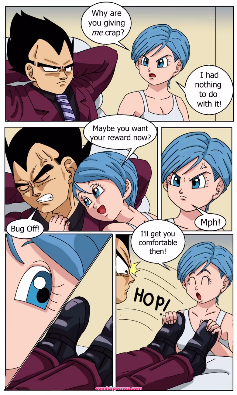 Bulma Licks Vegeta's Feet - page 2