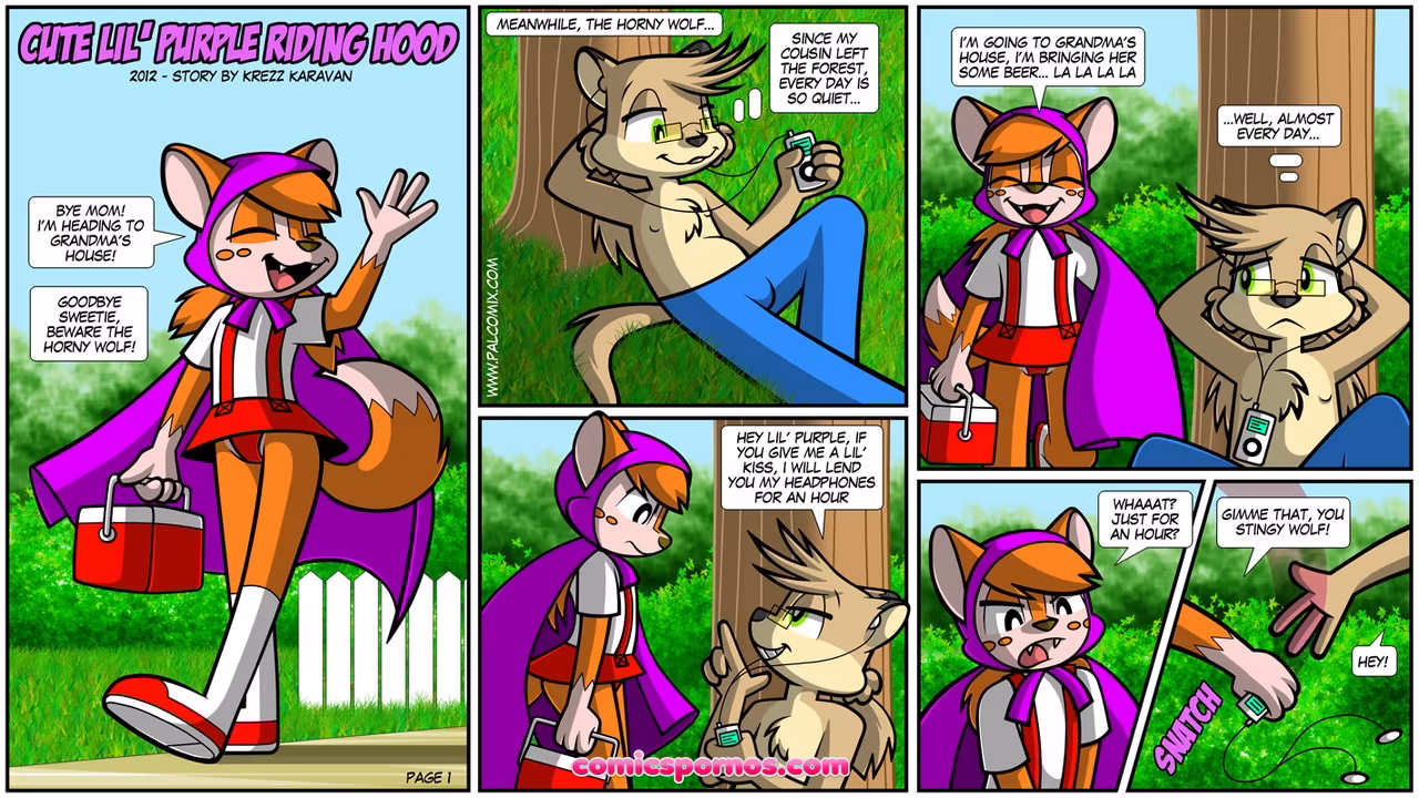 Cute Lil' Purple Riding Hood - page 1