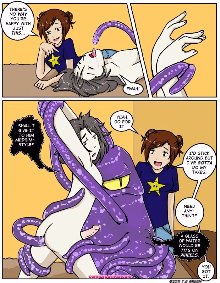A Date With A Tentacle Monster 3 - Tentacle Hospitality - page 15