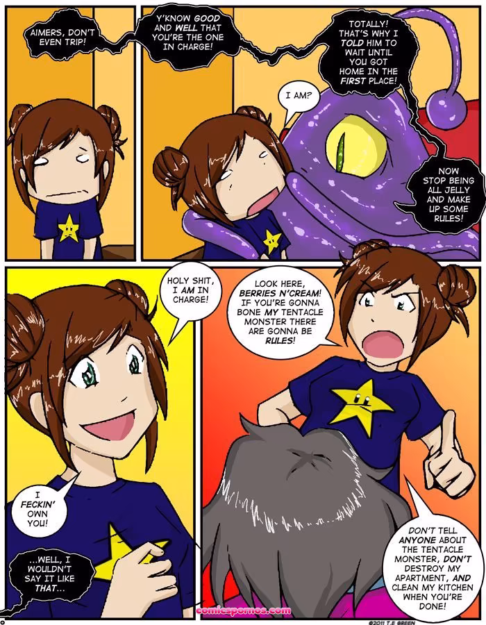 A Date With A Tentacle Monster 3 - Tentacle Hospitality - page 8