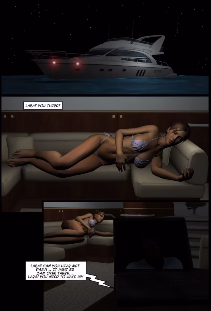 Lara Croft In Ship