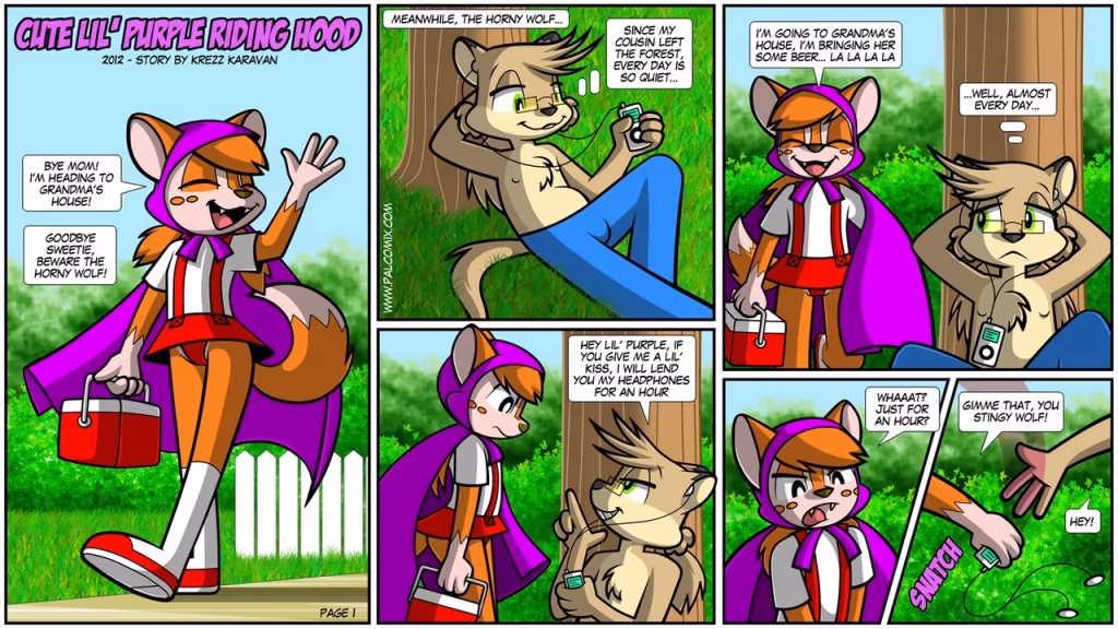 Cute Lil' Purple Riding Hood