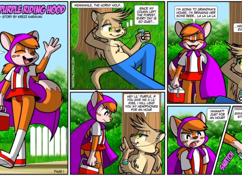 Cute Lil' Purple Riding Hood