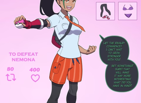 Nemona's Strip + Bimbofication Game